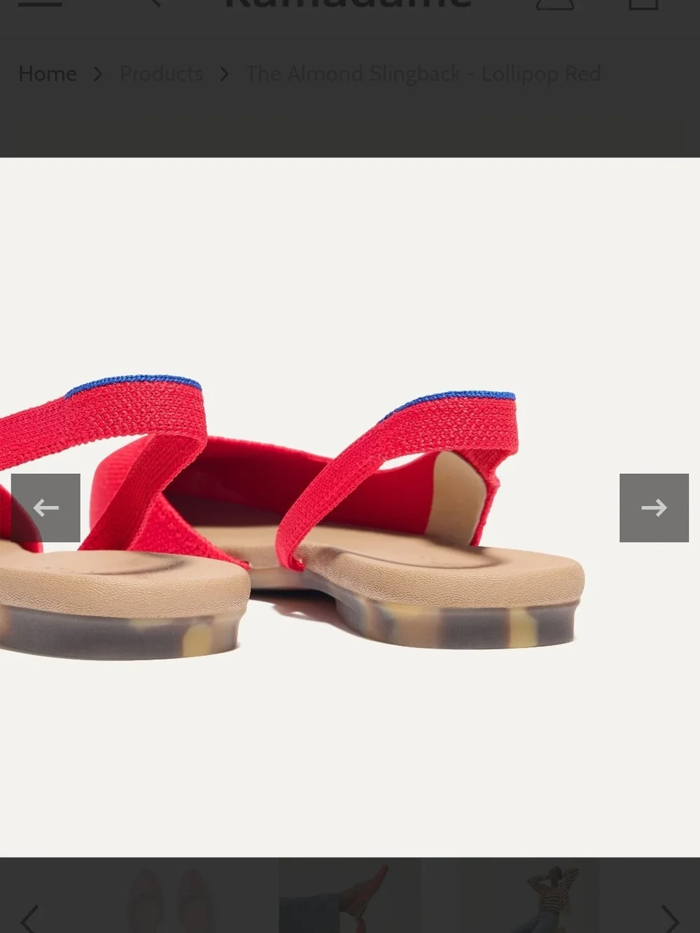 Rothy's Red Almond Slingback Flats